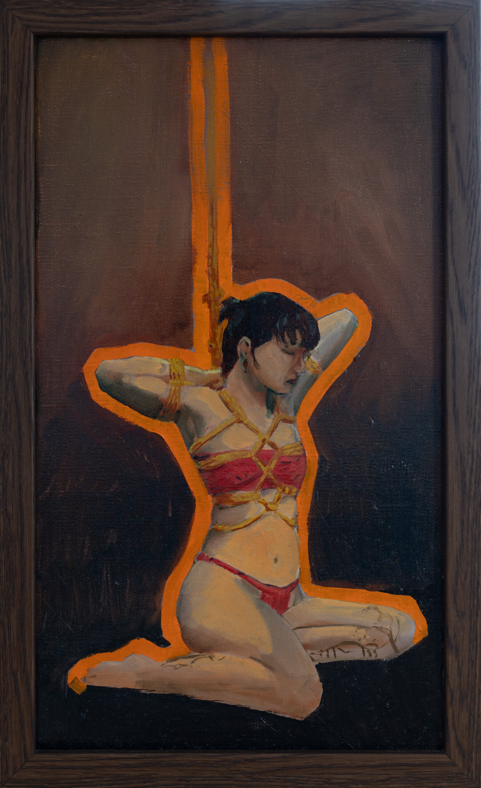 Persephone Bound | Shibari-Themed Oil Painting