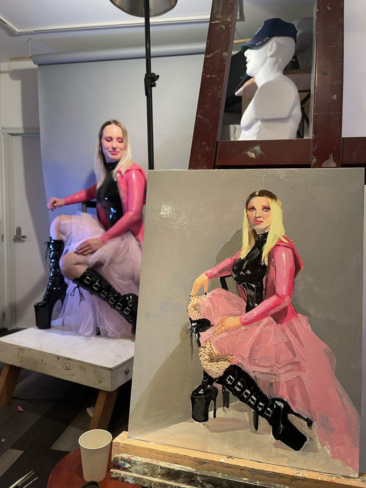 Oil painting portrait study of Nivalislava